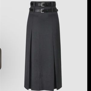 NWT Micas belted midi skirt